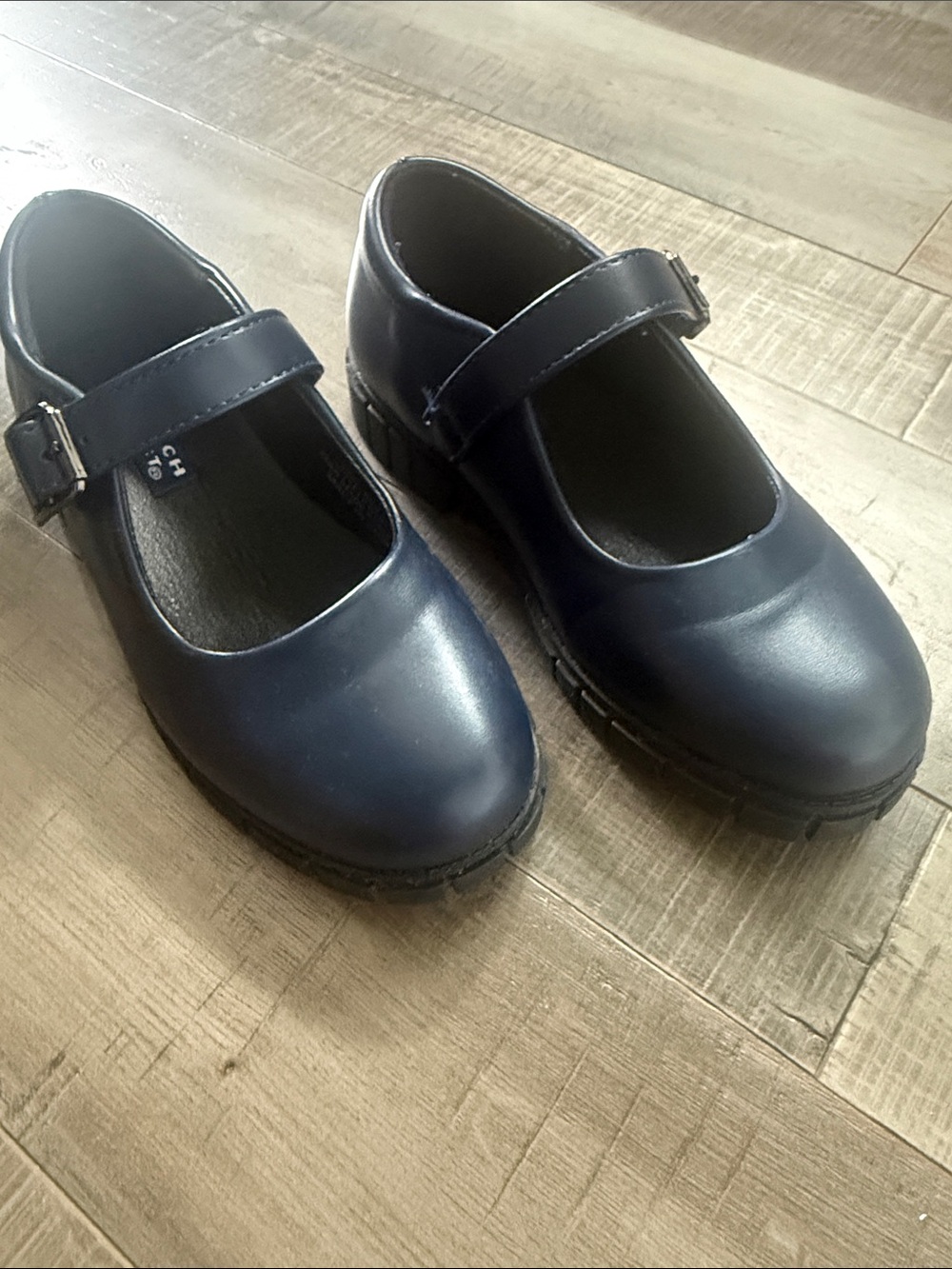 French Toast Navy Mary Jane School Shoes with Adjustable Strap